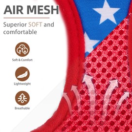 PUPTECK Adjustable Dog Harness Collar and Leash Set Step in No Pull Pet Harness for Small Medium Dogs Puppy and Cats Outdoor Walking Running, Soft Mesh Padded Reflective Vest Independence Harnesses