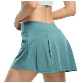 icyzone Faldas atl ticas para mujer, para entrenamiento, correr, golf, tenis, con bolsillos, Marine Blue, L
