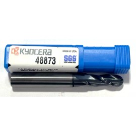 Kyocera 7mm Carbide Ball Nose End Mill 3 Flute AlTiN Coating USA Made 48873