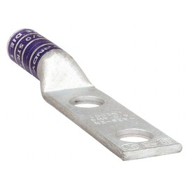 Burndy Llc Burndy 4/0 Two-Hole Lug Compression Connector, Straight Barrel, Purple YA282TC38