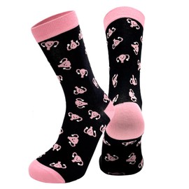 SHBYYGR Happy Uterus Cool Gifts Socks Men's Women's Crew Cotton Socks Funny Crazy Novelty Sock