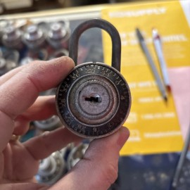 Yale & Towne Antique Combo Padlock With Key Bypass. 2 Keys Included