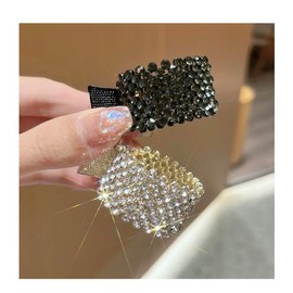 3PCS Rhinestone Hair Clips - High Ponytail Holders, Small Metal Shark Jaw Clips, Secure Fasteners for Thick Long Hair, Decorative Hair Accessories for Women and Girls Gift