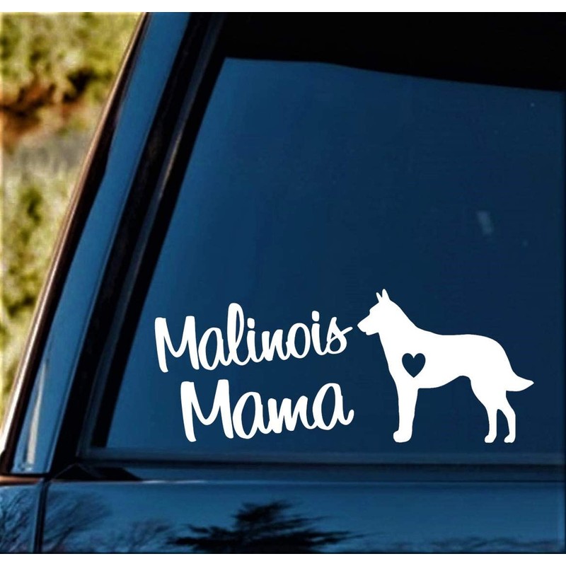 Malinois Mama Decal Sticker for Car Window 8 Inch BG