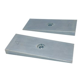 2" Wide Steel 4 Degree Shims Wedge for Pinion Angle or Caster - Set of 2, Zinc Plated (4° Degree)