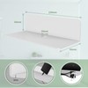 efuturetime® 2 x Wall Shelves, White Acrylic, 23 x 9.5