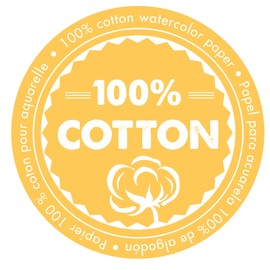 Fluid 100 Artist Watercolor Block, 300 lb (640 GSM) 100% Cotton Cold Press Pad for Watercolor Painting and Wet Media w/Easy Block Binding, 4 x 6 inches, 10 Sheets