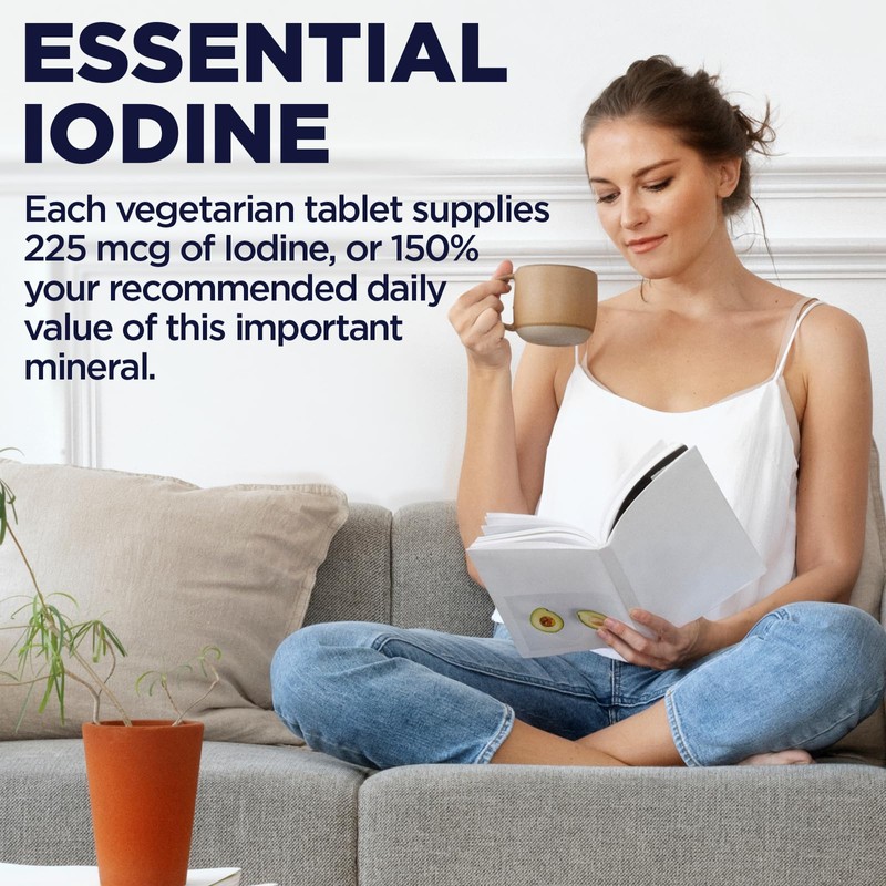 KAL 225 Mcg Kelp Iodine Tablets, 250 Count