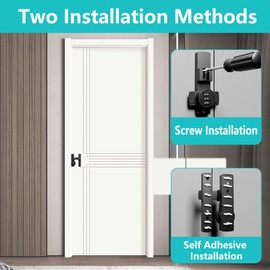 Barn Door Lock - 90 Degree Flip Latch Lock with 3 Digit Password Combination - Keyless Sliding Door Lock for 90°Cabinets Closet Windows Bathroom Shed Bifold Double French Door Locks Black