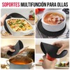 Nasjac 6 Piezas Guantes de Barbacoa de Silicona, Guantes Asador