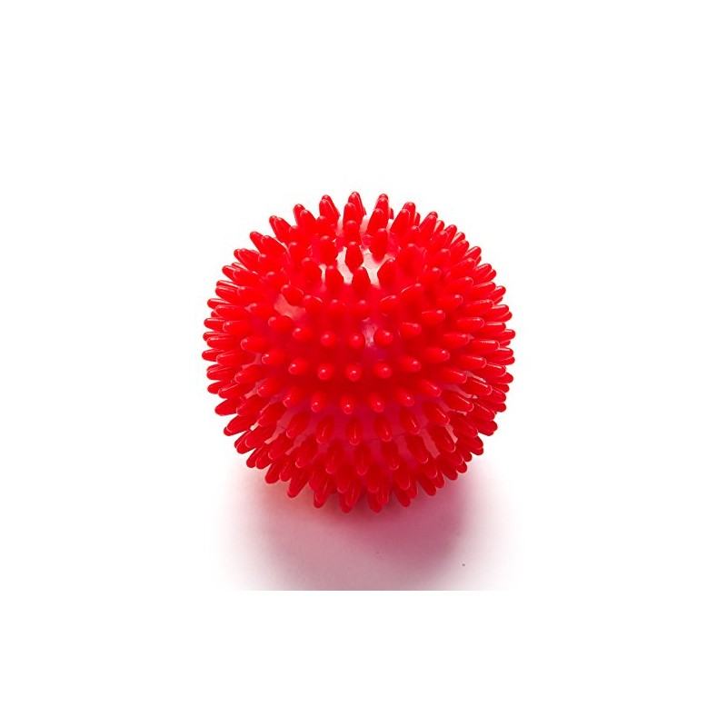 Black Mountain Products Deep Tissue Massage Ball with Spikes, Red