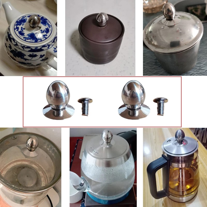 NentMent 2 Pack Glass Teapot Replacement Knob Stovetop Tea Kettle