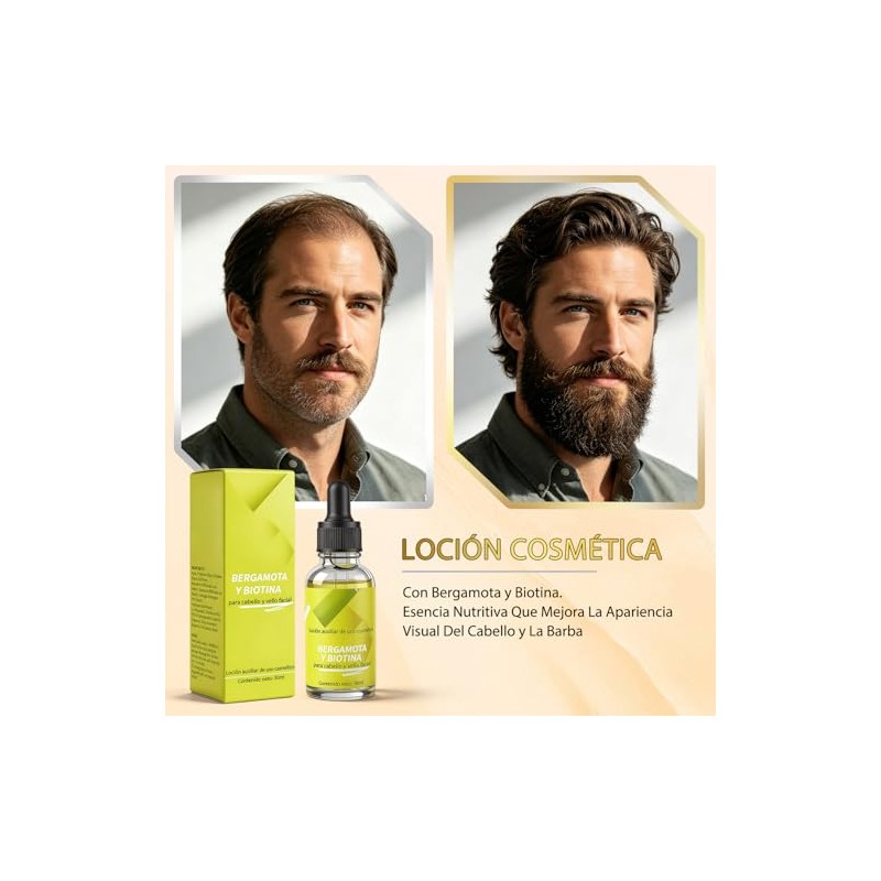 3PCS Aceite Para Barba De Hombre, Beard Serum, Barba Kit