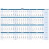 Sky Blue Dry-Erasable Wall Calendars with Marker and Eraser 36