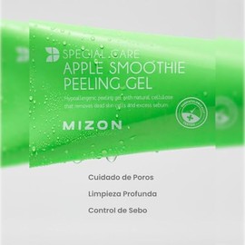 MIZON Apple Smoothie Peeling Gel 120 ml – Exfoliante Facial – Peeling Facial suave para Piel Grasa y Mixta – Gel Exfoliante Facial con Celulosa Natura