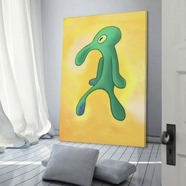 Eye - Catching Bold and Brash Squidward Painting Wall Art - A Hilarious Collection of Cool Meme Posters. Ideal for Guys' Office, Bedroom, or Home Decor. A Must - Have for Adding a Touch of Whimsy - Unframed - Color: Unframed Style, Size: 08x12inch(20x30c