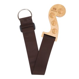 Cello Adjustable Strap Nylon AntiSlip Belt Wood ORing Holder Musical Instrument Accessories(Wood Color )