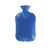 FASHY Classic German-Engineered Hot Water Bottles (Single Ribbed Blue)