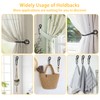 2 Pack Curtain Holdbacks, USFOOK Black Decorative Window Drapery Tiebacks