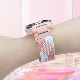 Gittos Pack of 2 Magnetic Wristbands Compatible with imoo Watch Phone Z7/Z6/Z1 Children's Bracelets Elastic Braided Replacement Strap for Girls Boys, Cotton