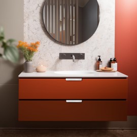 Satanga Edge Black Finger Pull for cabinets Kitchen Concealed Drawer pulls Aluminum Flat Hidden Back Mount Door Handle for Home Pack of 6 Modern 6.3" Hole Center Easy Installation