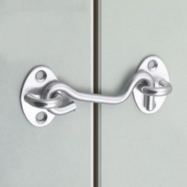 Shed Storage Bathroom Latch Bolt Hook Hasp Lock 9.5cm 5ea