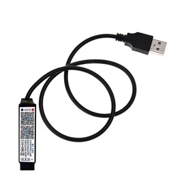 Cleiscry Mini Bluetooth Compatible RGB Controller Music LED Light Strip Controller for 5V 5050 RGB Tape Lights Smart APP Control (5V USB Controller)