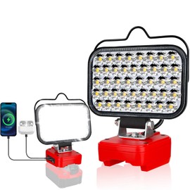 Work Light for Craftsman V20 Battery,84W 6800LM Portable Cordless Floodlight with USB&Type C Fast Charging Port for Makita Tools,LED Spotlight for Camping,Fishing,Workshop