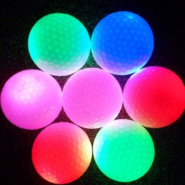 EBTOOLS. Glowing Golf Ball, Golf Ball, Built-in LED, Luminous, Golf Contact Ball, Prizes, Night, Practice, Easy to See 5 Colors