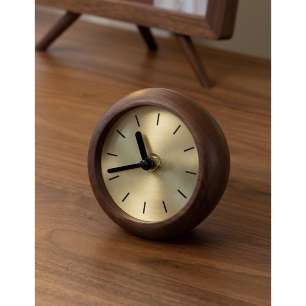 WONQEXZ Desktop Clock,Wooden Desktop Clock,Decorative Desk Clock,Mute Table Clock,Wooden Desk