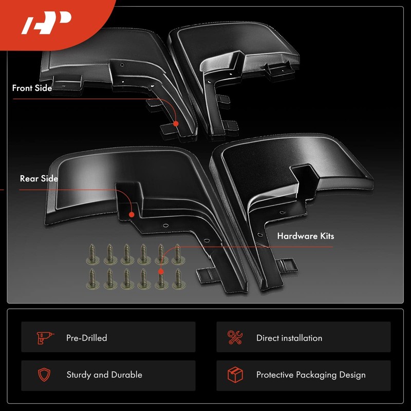 A-Premium Set of 4PCS Mud Flaps Splash Guards Mudguards Mudflaps