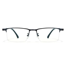 Cyxus Semi Rim Blue Light Glasses for Men Women TR90 Metal Frame UV Blocking Computer Glasses Clear Lens Square Eyewear