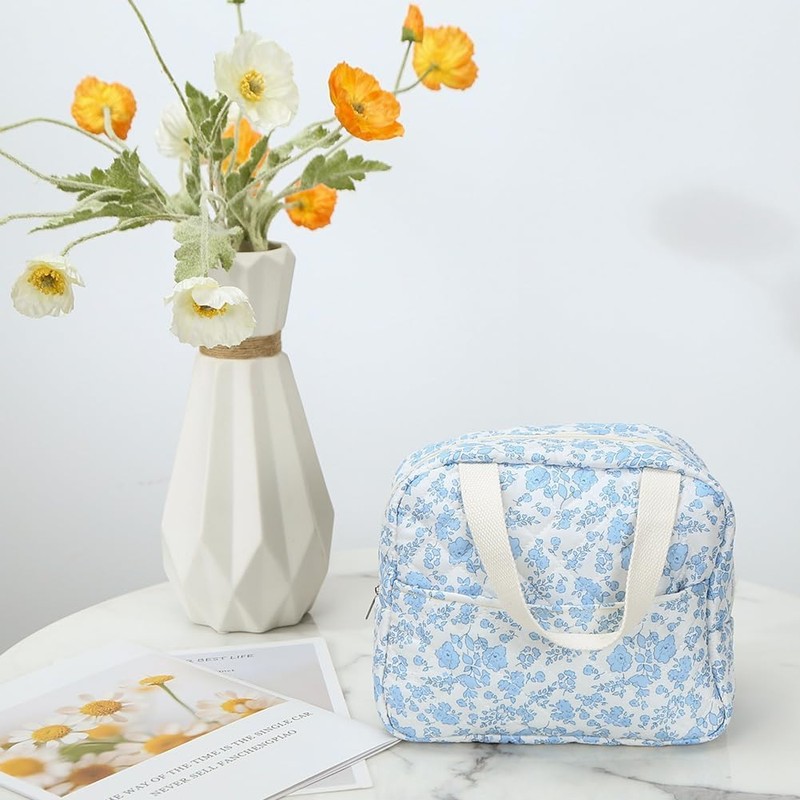 Taicols Ladies' Cute Lunch Bag Quilted Flower Lunch Beautiful Lunch