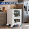4 Pack Leveling Casters with Ratchet Handle, Adjustable Heavy Duty