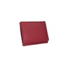 Leather Boxed Style wallet with large coin compartment LEAS, cherry/red