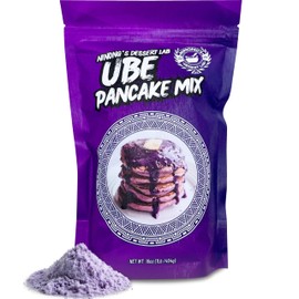 Ninong's Dessert Lab Ube Pancake Mix, Ube Flavored Buttermilk Pancake Mix with Real Ube, Makes Ube Cakes, Waffles, Crepes and more, Just Add Water (1 Pound)