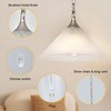 KLOSM Plug in Pendant Light Alabaster Glass Dome Shade Hanging