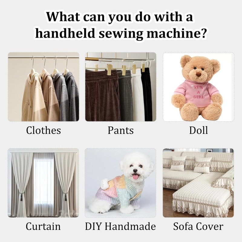 FANGXIN Handheld Sewing Machine, Hand Held Sewing Device Tool Mini