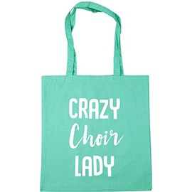 Hippowarehouse Crazy Choir Lady Tote Shopping Gym Beach Bag 42cm x38cm, 10 litres