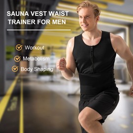 Portzon Entrenador de cintura para mujer, pérdida de peso, cinturón de sudor para mujeres y hombres, entrenador de estómago para mujeres, cinturón de sauna, tóner de abdomen, espalda baja y soporte lumbar, efecto de traje de sauna