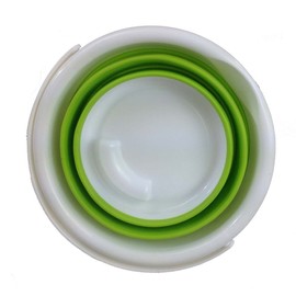 GMMH Silikoneimer Falteimer Faltbarer Silikon Eimer 5 L Zusammenlegbar Camping (5 l grün)