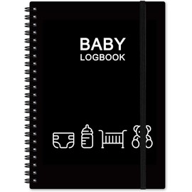 Baby's Daily Log Book - A5 Baby's Tracking for Newborns, 150 Easy to Fill Pages to Track and Monitor Your Newborn Baby's Schedule, Black