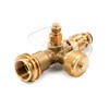 Camco RV Propane Brass Tee – 4-Port Adapter for Motorhomes