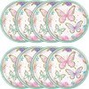 Golden Butterfly Paper Plates, 8 ct