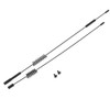 2Pcs RC Antenna, Black Metal Decoration Accessory Parts Simulation Antenna