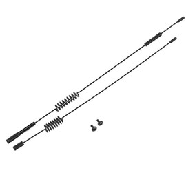 2Pcs RC Antenna, Black Metal Decoration Accessory Parts Simulation Antenna Available for Traxxas T RX-4 RC Crawler Car