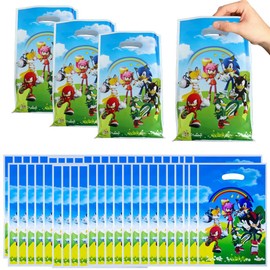 50 Pcs Sonic Party Bags for Boys Girls, Birthday Gift Party Bags for Kids