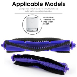 (2 Pieces) Replacement Brush Rollers Compatible with Narwal Freo Robot Vacuum and Mop Combo, Replacement Parts Accessory Kit, 2 Brush Rollers