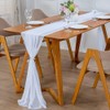 YUNSHANGHE Modern Chiffon Table Runner, 70 x 300 cm, Washable