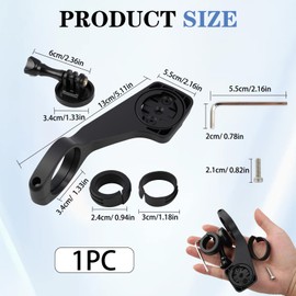 kwinfei Bicycle Mount Compatible with Popular GPS Bicycle Computers such as Edge Explore 2/1050/1040, Bicycle Computer, Out Front Mount Bracket Stem for Bicycle Handlebars 25.4 mm 31.8 m, GP Mounting